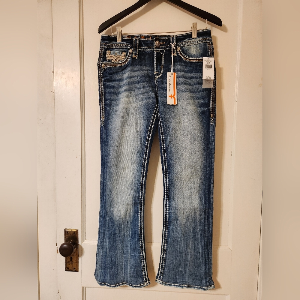 Rock Revival Women's Petite Darcey Boot Cut Jeans